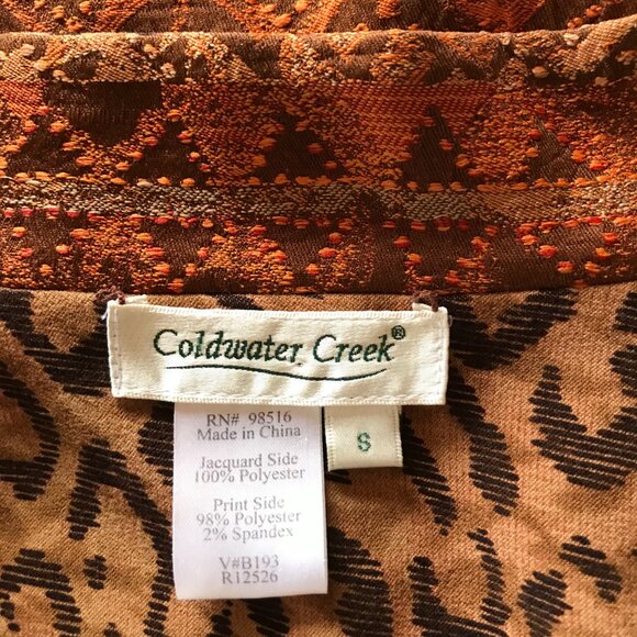 Coldwater Creek Reversible Blazer: Rust Brown Black Leopard Print Jacket Size S - Picture 5 of 16